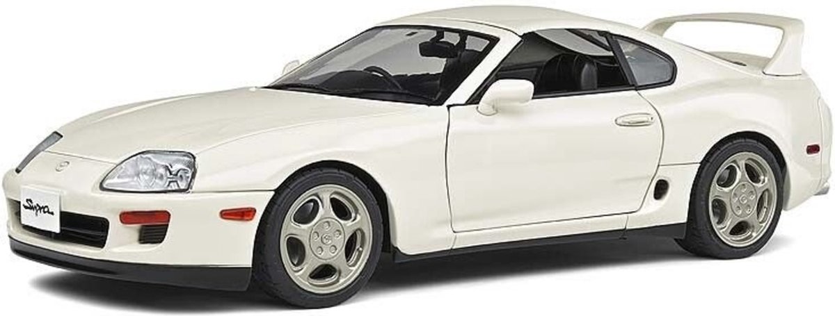 Toyota Supra MK4 Targa Roof 1993 (Wit) (25 cm) 1/18 Solido {Modelauto - Schaalmodel - Model auto - Miniatuurauto}